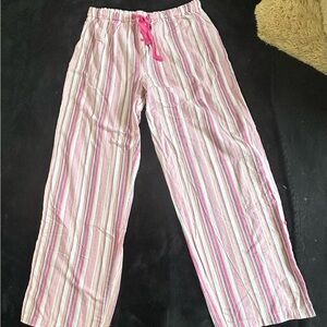 Pink Striped Linen Pants